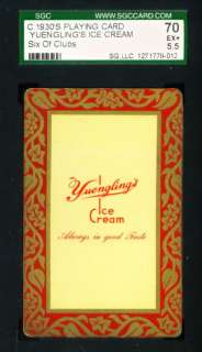 1930s Yuenglings Ice Cream Playing Card SGC 70  
