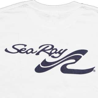 SeaRay Boats White Logo T Shirt Large BAYSR918LG  