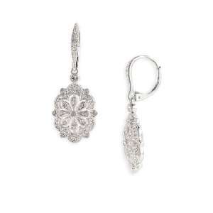  Nadri Filigree Flower Drop Earrings: Jewelry