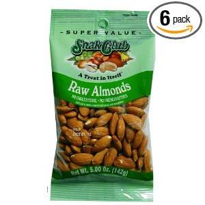 Snak Club Raw Almonds, 5 Ounce Bags Grocery & Gourmet Food