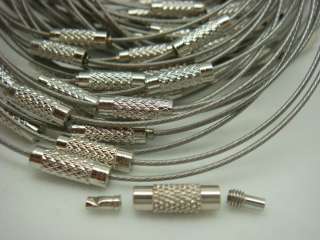10 SILVER Stainless Steel Wire 9 1mm /Bracelet Pendant Cars Key 