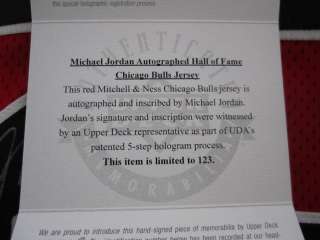 MICHAEL JORDAN Signed Bulls 2009 HOF Jersey UDA LE 123  