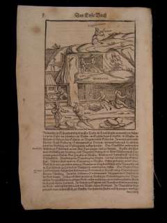 Miners mining tools workers Munster 1564 woodbloc print  