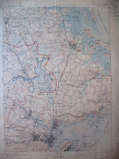   SALEM, MASS early DETAILED TOPO MAP Plum Island MARBLEHEAD * ORIGINAL