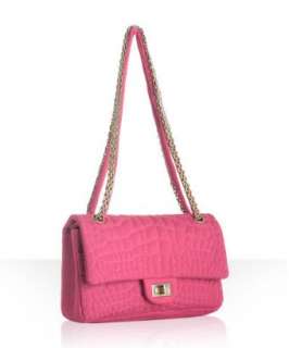 Chanel pink quilted jersey shoulder bag  
