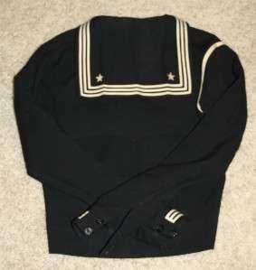 Vintage WWII U.S. Navy Dress Crackerjack Wool Uniform Top and Bottoms 