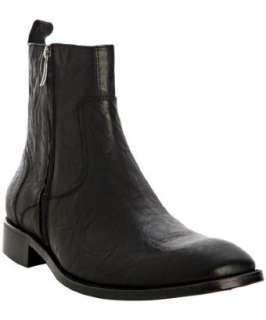Kenneth Cole New York black leather Web Ring double zip boots 