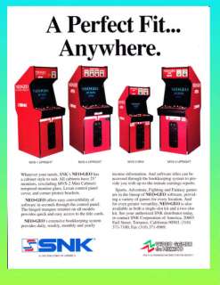 NEO GEO ARCADE GAMEi Arcade Advertising Flyer  