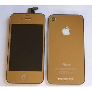 Mirror Gold GSM iPhone 4 4G Full Set Front Glass Digitizer +LCD 