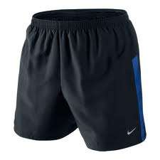 Nike Mens 4 Woven Lightweight Dri Fit Running Shorts Black/Royal 