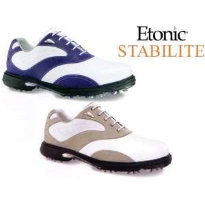 Stabilite Womens Etonic Golf Shoes (Color=White/Cobalt,Size=10,Width 