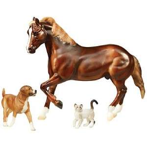 NEW Breyer Furry Trio   Horse, Dog, Cat set   ASPCA Benefit collection 