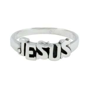  Jesus Block Letters Cutout Ring Jewelry