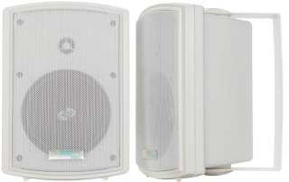 Home Audio Weatherproof Outdoor Speakers 5.25 woofer 2 way pair white 