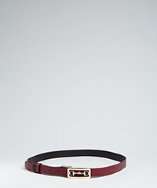 Gucci cherry and black leather reversible horsebit belt style 