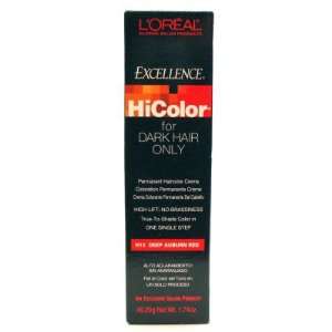 LOreal Excellence HiColor Deep Auburn Red 1.74 oz. Tube Beauty