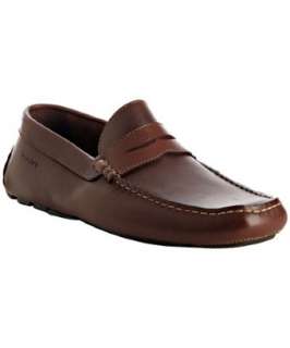 Gant brown leather Joyrider penny loafers  