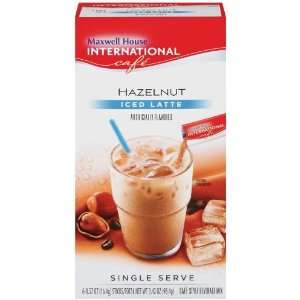 Maxwell House International Coffee Hazelnut Iced Latte Singles, 6 
