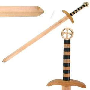   Inch Wooden Medieval Crusader Practice Waster Sword