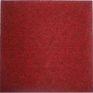 Peel and Stick Carpet Tiles Red 12 Inch 36 Square Feet:  