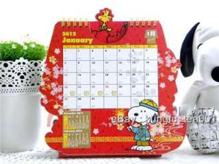 Peanut Snoopy Woodstock Charlie Desktop Calendar 2012  
