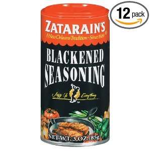 Zatarains Blackened Fish Seasoning, 3 Ounce Shaker (Pack of 12 
