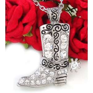  Cowboy boots Pendant Necklace n810 
