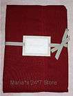 WILLIAM SONOMA HOTEL Red Crimson Cotton Tablecloth 70x 126  