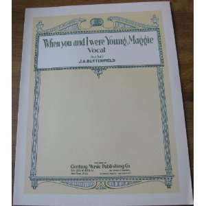   Young, Maggie (Sheet Music) (Vocal No. 1342) J. A. Butterfield Books
