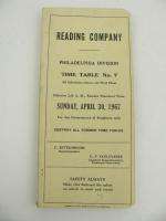 Reading Lines Railroad RR Employee Timetable 1967 #7 Public PTT TT 