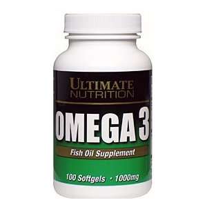  Ultimate Nutrition Omega 3 Fish Oil, 100 Softgels 