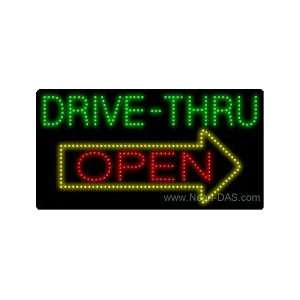  Drive Thru Open Outdoor LED Sign 20 x 37: Home Improvement