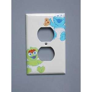 Sesame Street BABY Oscar the Grouch Cookie Monster OUTLET Switch Plate 