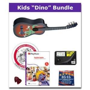  NEW Kids Dinosaur Acoustic Guitar Pack with Accessories: Toys & Games