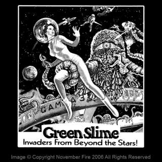 The Green Slime Science Fiction Pinup Alien Art Shirt  