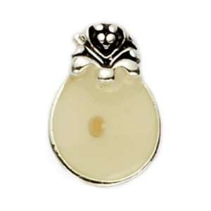 Silver Plated Round Pin with Mustard Seed Womens Religious Jewelry 