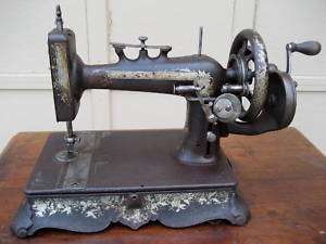 1900S Antique IRON Hand Crank Sewing Machine, Rare,  