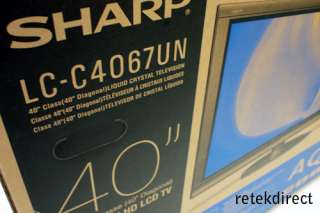 SHARP AQUOS LC C4067UN 40 1080P WIDESCREEN LCD HDTV 074000371989 