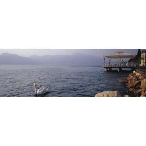  Tourist on a Porch, Lake Garda, Torri del Benaco, Italy 