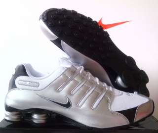 New Nike Men Shox NZ White/Black Silver sz 14  
