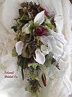 Calla Lily Rose Bridesmaid Hand Tied Wedding Bouquet  