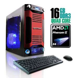   , AMD Phenom II X4 Gaming PC, W7 Home Premium, Black/Red Electronics