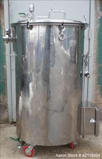 Used  Kettle, 50 Gallon, 304 Stainless Steel, Vertical.  