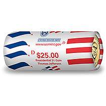 2007 D Thomas Jefferson Presidential Mint Roll TJ4  
