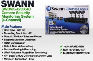 Swann SWDVK 425504C Camera Security Monitoring System (4 Channel 