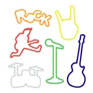  Silly Bandz Rock Band Shapes Pack of 12 Rockbandz NEW 
