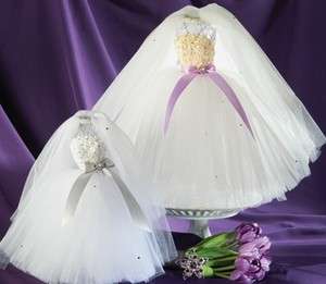   Clark Ivory or White Custom Bridal Dress Form Table Shower Centerpiece
