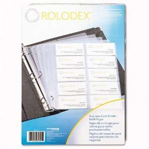  Rolodex  Business Card Binder Refill Pages, 20 Cards per 
