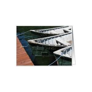  Blank Note Card Rustic Row Boats Docked Card Health 