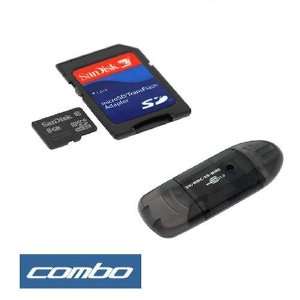 Sandisk Class 2 8gb Microsd Card with Adapter + Black USB Memory Card 